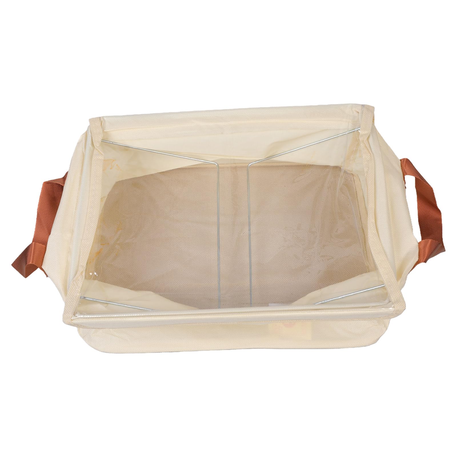 HZBB Foldable Fabric Storage Box with Lid for Clothes and Toy Space Saving Garments Organiser Home Organization Accessories Clothes Organiser with Lid