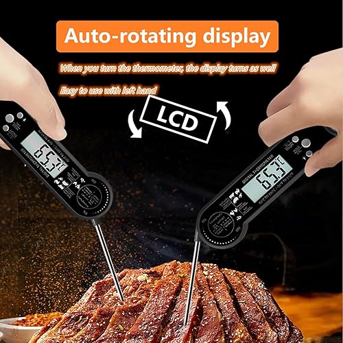 Miniatura 2 de Termómetro digital para carne con holgura de sonda, termómetro impermeable para asar a la parrilla, imán y abridor de botellas, lectura instantánea
