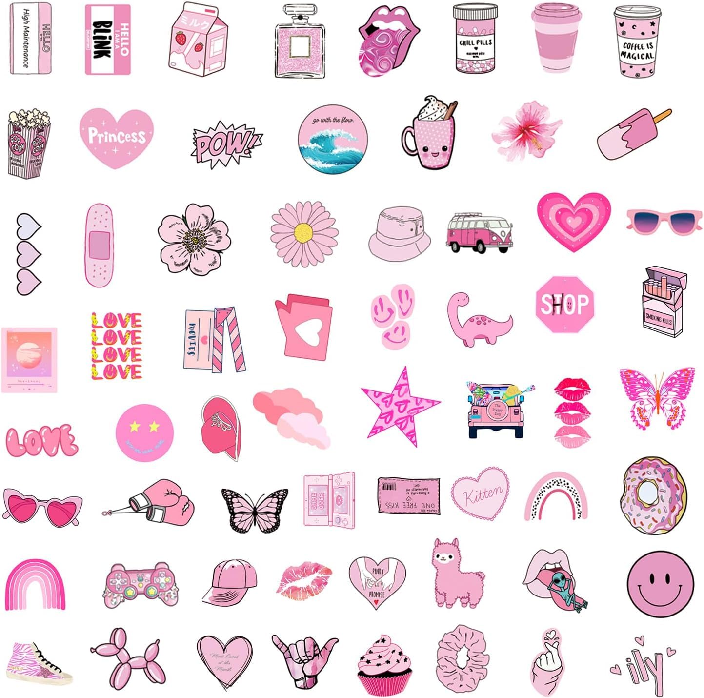 100 Adesivi Motivazionali Rosa In PVC Per Ragazze - Citazioni Ispiratrici, Impermeabili, Per Laptop, Borracce E Scrapbooking - 3