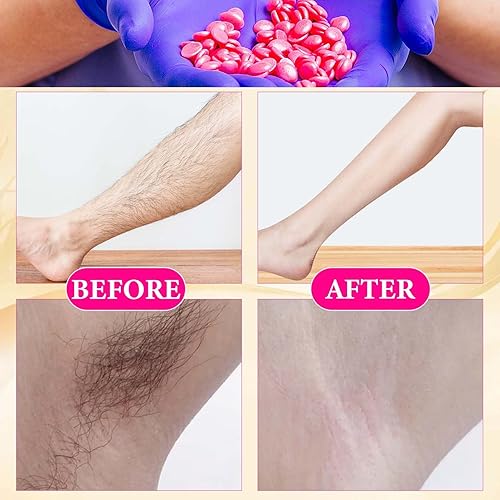 Miniatura 3 de 3 paquetes de cuentas de cera dura para mujeres y hombres, cuentas de depilación para depilación con 10 varillas, granos de cera para depilación