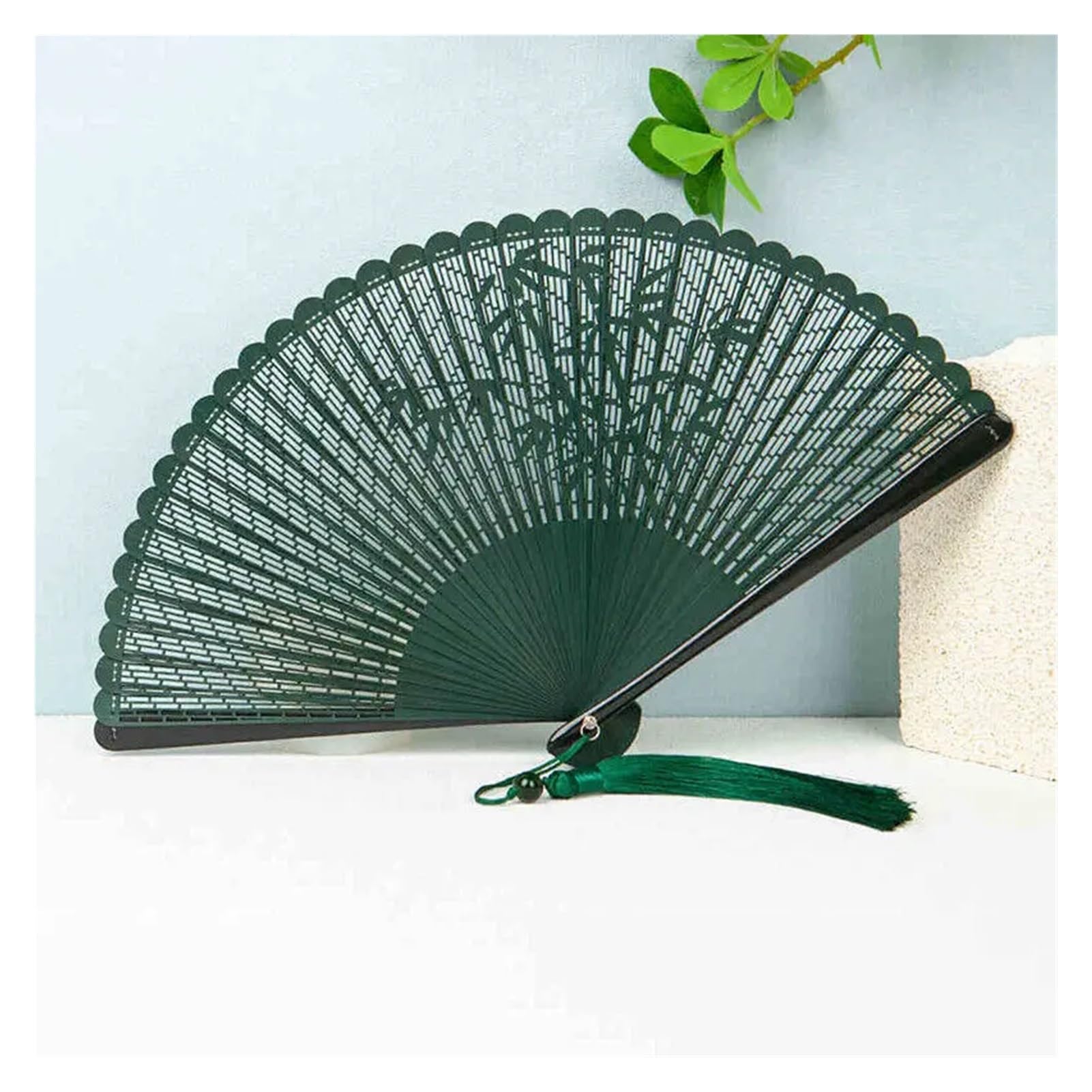 DYMKIE 1PC Folding Fan Hollowed-Out Hand Held Dance Fans Party Favor Gifts Women Photo Prop Tool Art Craft(4)