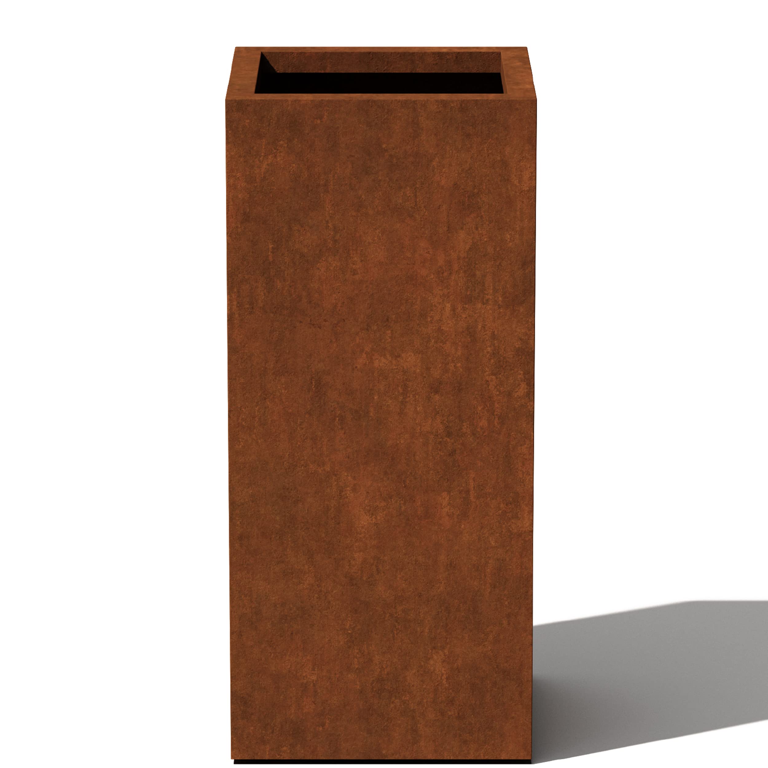 Veradek Corten Steel Series Pedestal Planter - Tall Corten Steel Planter for Outdoor Porch/Patio | Naturally Rusting Steel for All-Weather Use | Modern Rustic Décor for Tall Plants, Trees, Flowers