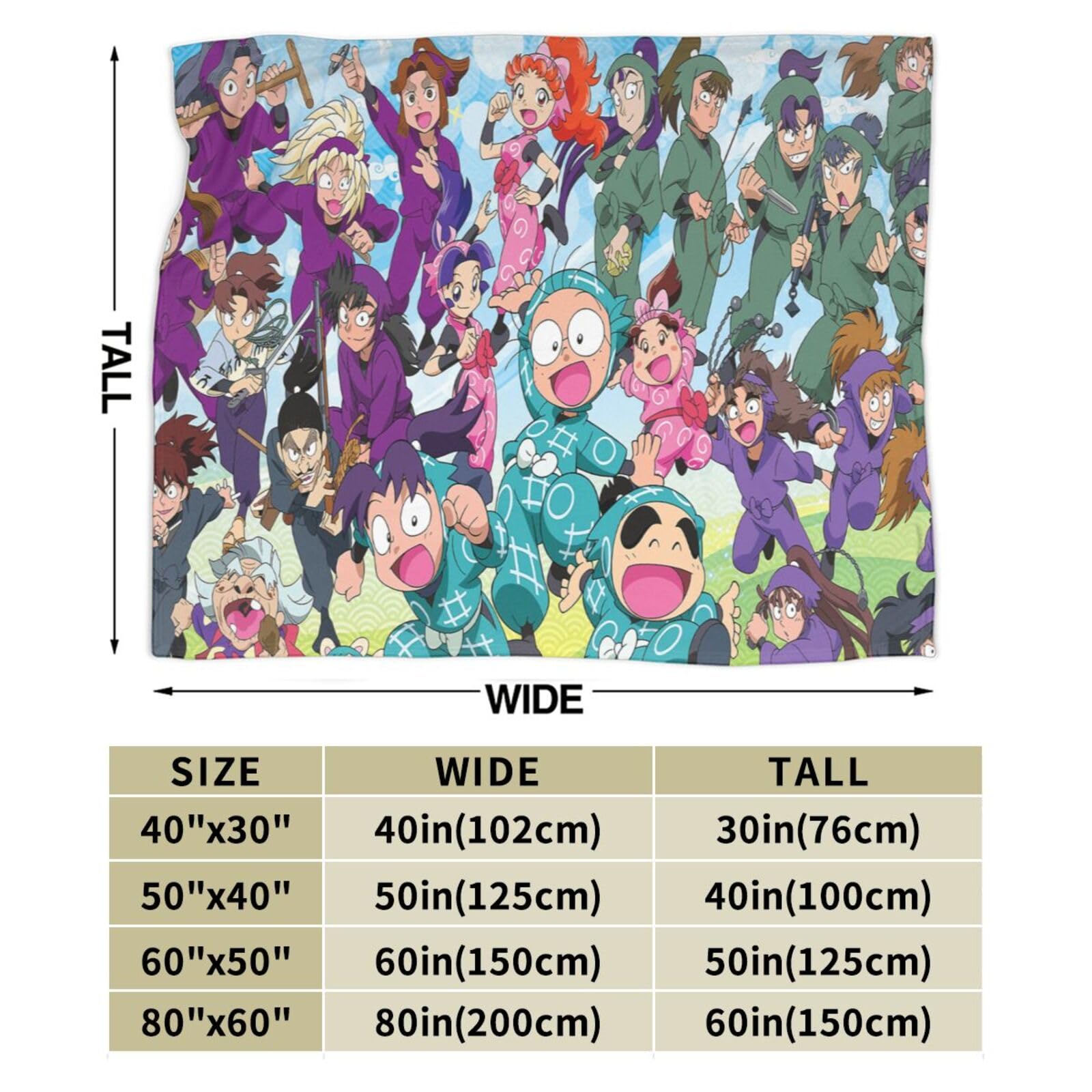 Amazon｜忍たま乱太郎 毛布 シングル 夏用 ブランケット フランネル