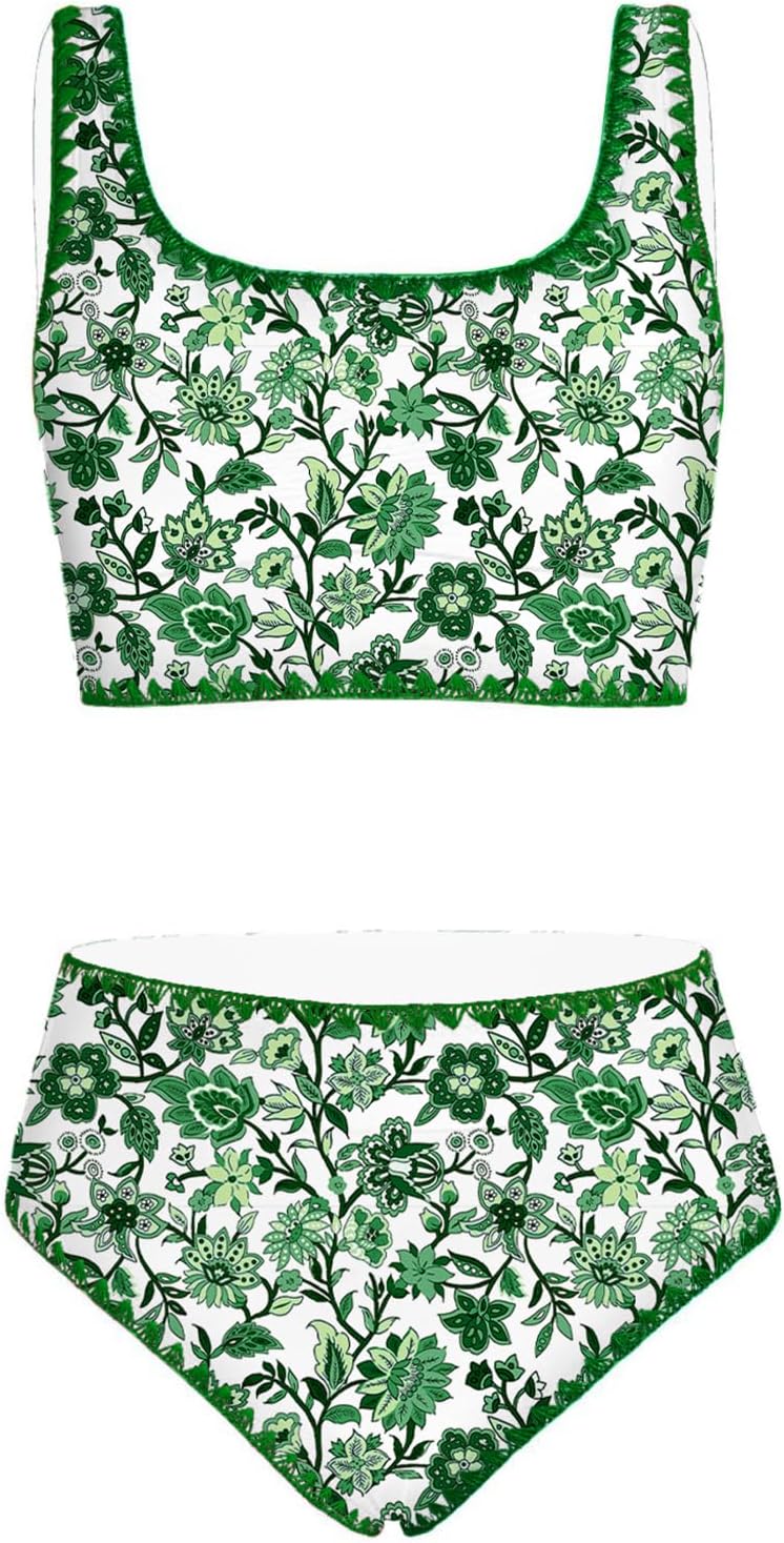 blibean Teen Girls Swimsuits Two Piece Bikini Sets with Chest Pad Size 6-15 Years