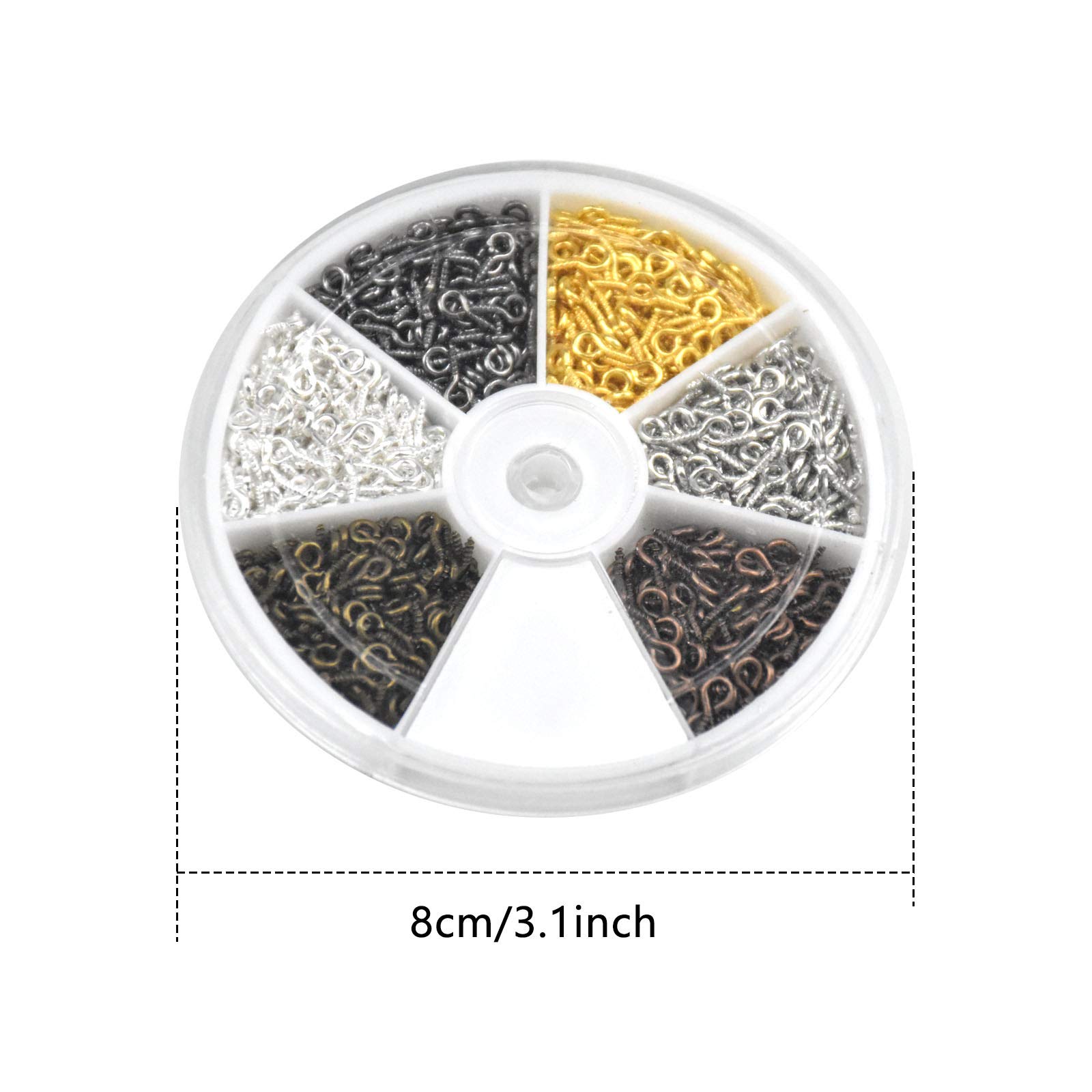 Occhielli A Vite In Acciaio Inossidabile 10mm - 100 Pezzi Per Gioielli E Fai Da Te | Gancio 4mm - Foto 6