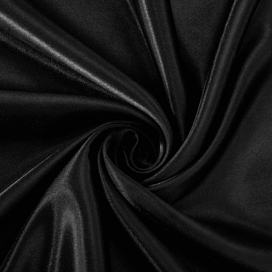 Millions 5Pcs Satin Split Cal-King Sheets Set for Adjustable Bed Hotel Bed Set 100% Soft Satin High Thread Count Fits Mattress Upto 15''Deep Pockets Satin Split Cal-King Black Sheets Set