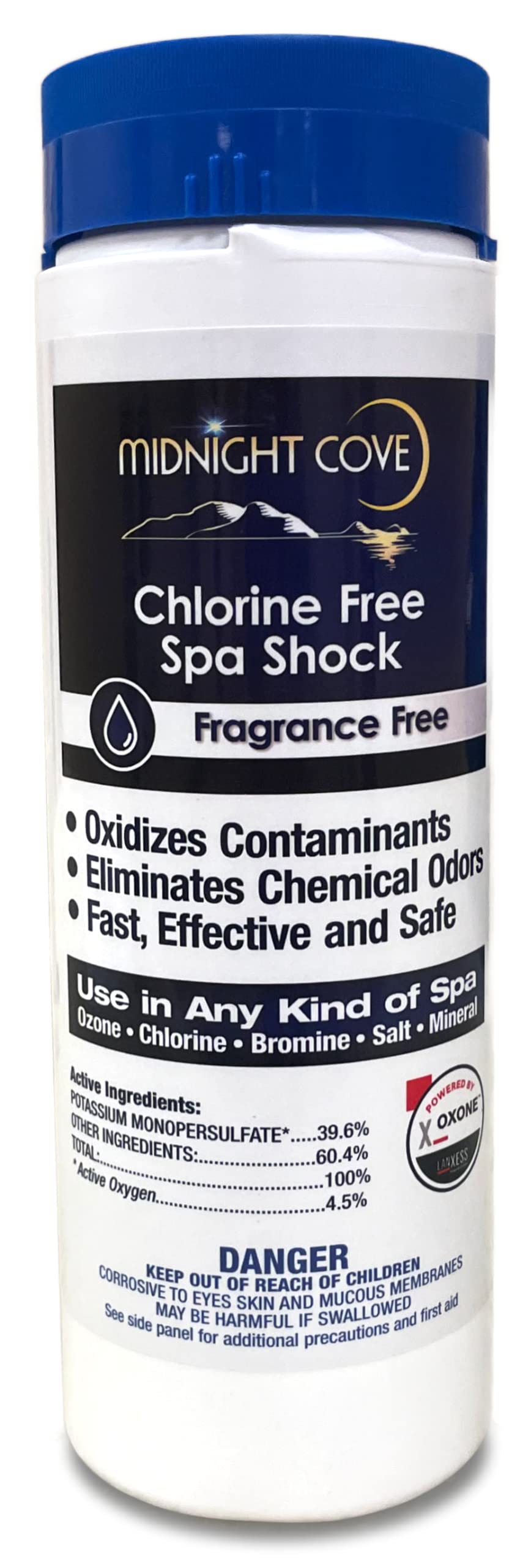 Chlorine Free SPA Shock - Oxygen Enhanced Clarity in SPAS & HOT TUBS- BOOSTS Performance-Shock and SOAK in 15 Minutes - 2 LB JAR (Unscented)