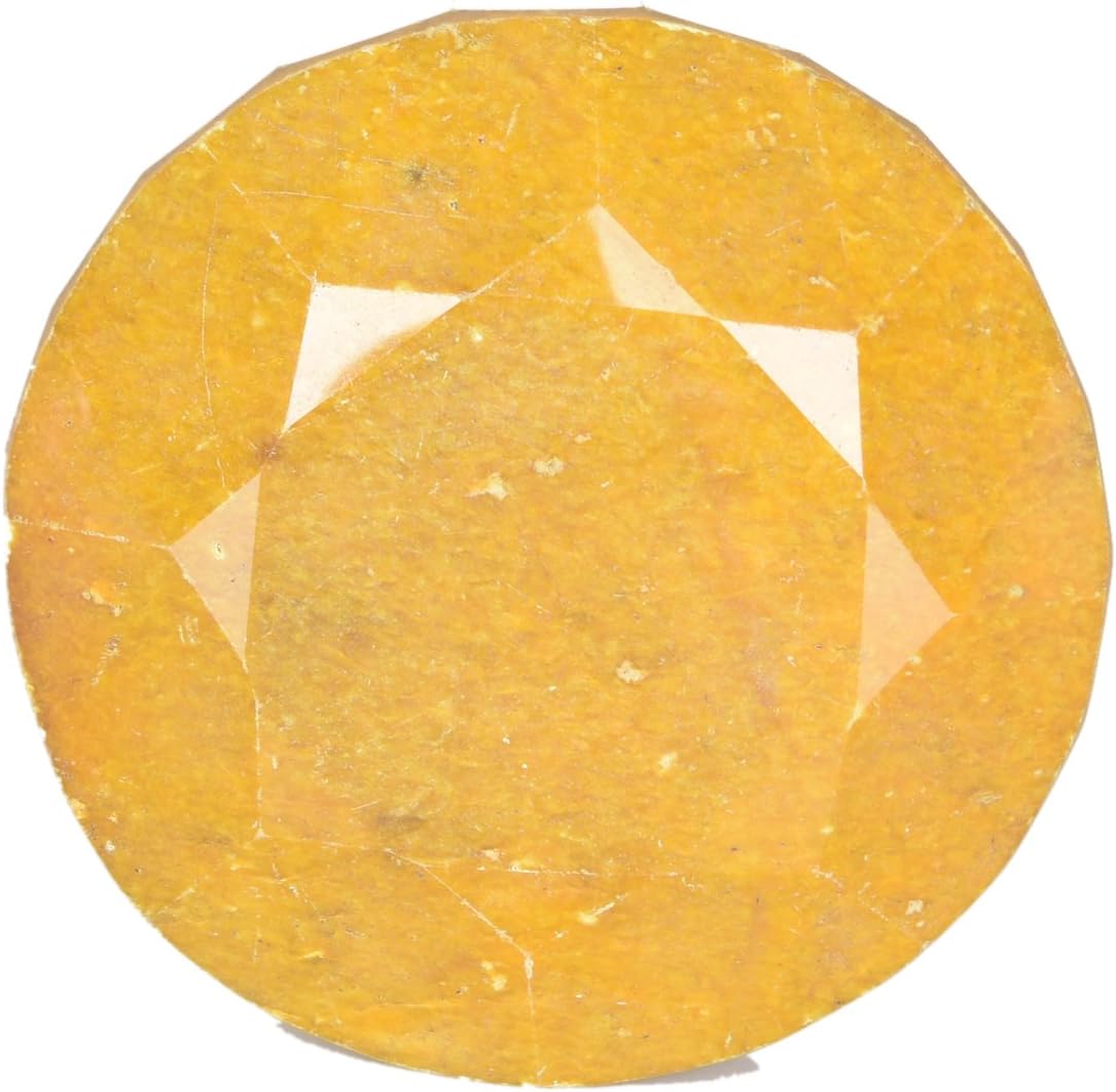 GEMHUB Yellow Sapphire Round Shape Huge Size Natural Madagascar Approximately 3333 Ct.Loose Gemstone