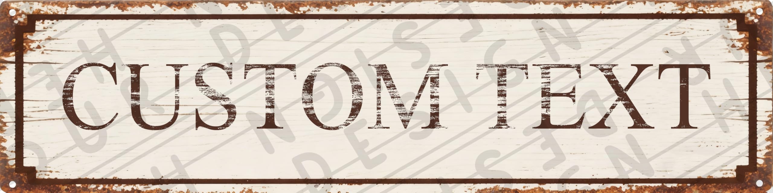 Personalized 16x4 Metal Sign Custom Message Balcony Terrace Yard Decor
