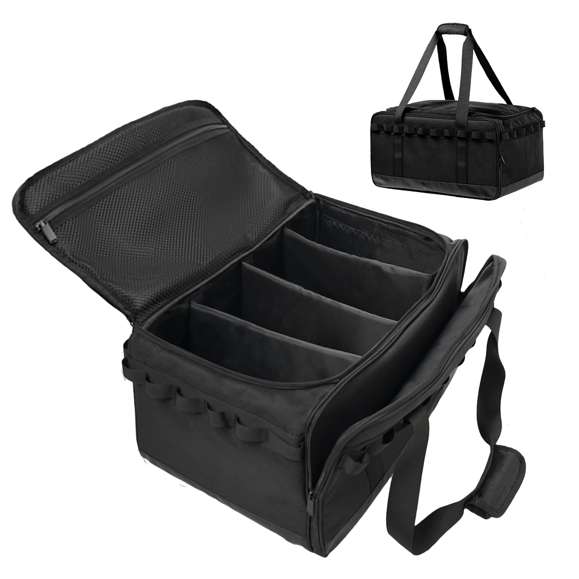 COOZMENT 35L Camping Bag,Tactical Duffle Bag with Waterproof Bottom,Shoe Bag for Travel/Outdoor with 3 Adjustable Dividers,Picnic Camping Organizer,