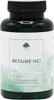 Betaine HCl | 480mg Betaine per Capsule | 120 Vegan Capsules | Betaine Hydrochloride | G&G Vitamins