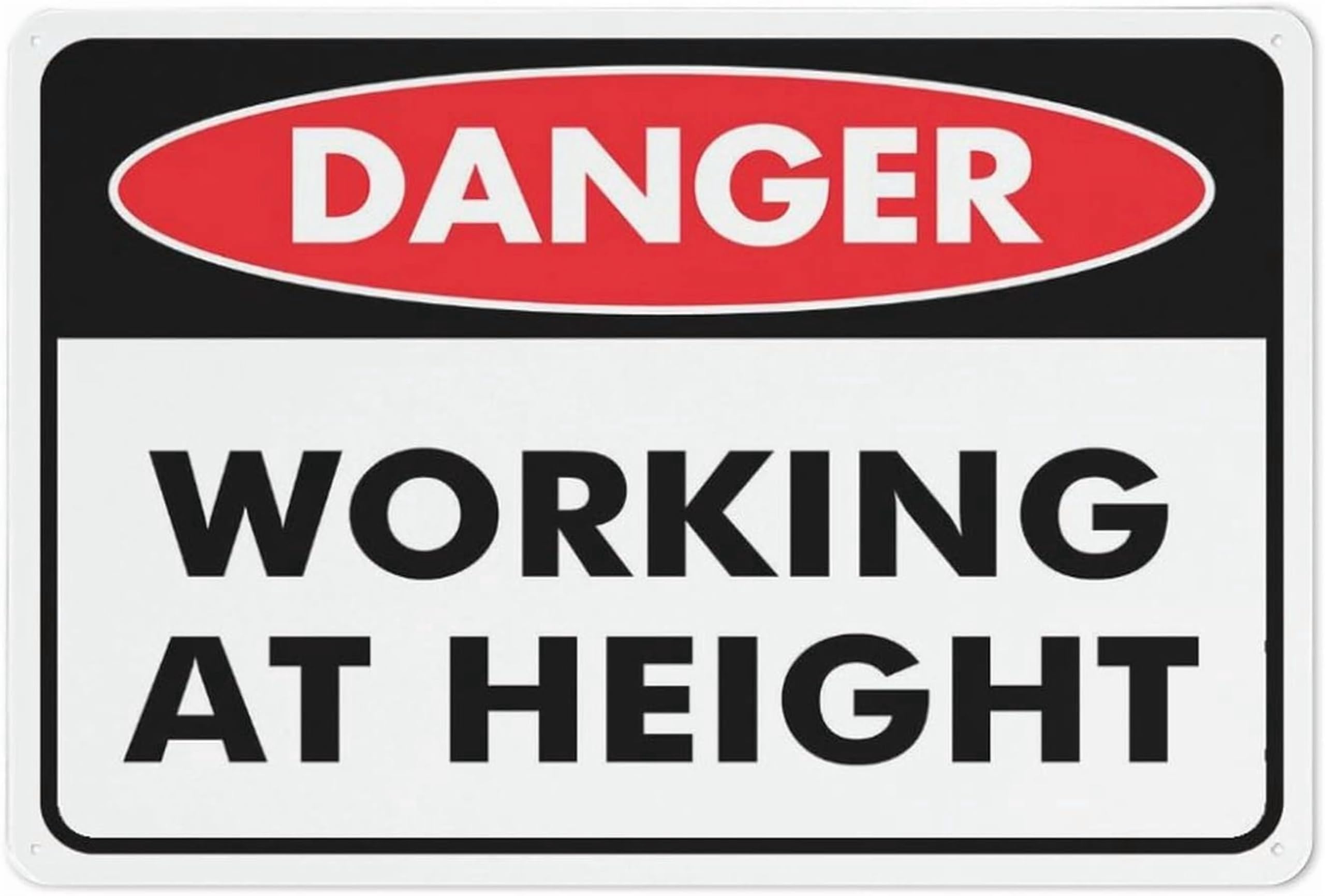 (2-Pack) Metal Tin Sign Danger Work Men Ahead Sign Signs 12X8 Inch Rust Free,Uv Ink Printing,Durable/Weatherproof Outdoor For Home