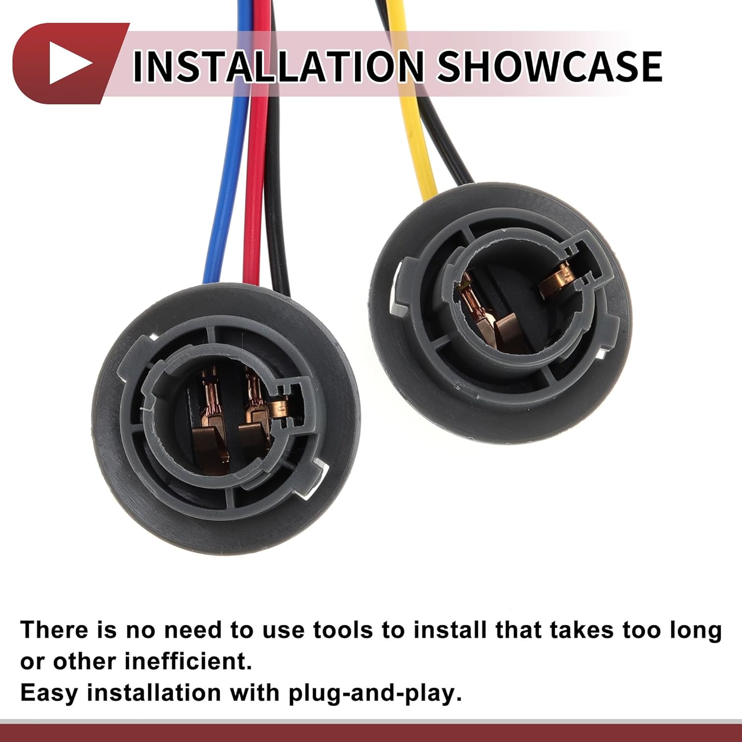 2 Pcs Car Rear Tail Light Bulb Socket Harness for Kia Spectra SX 2007-2009 2.0L Tail Lamp Connector Wiring No.924152F220 Replace Parts