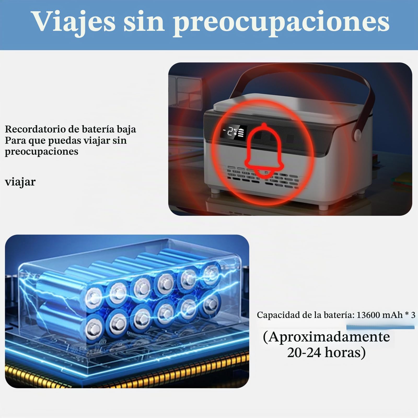 Nevera de insulina, mini medicamentos nevera portátil medicina nevera 0-8 ℃ control de temperatura inteligente pantalla LCD, hogar bolsa de refrigeración médica para coche, viajes, con 3 baterías