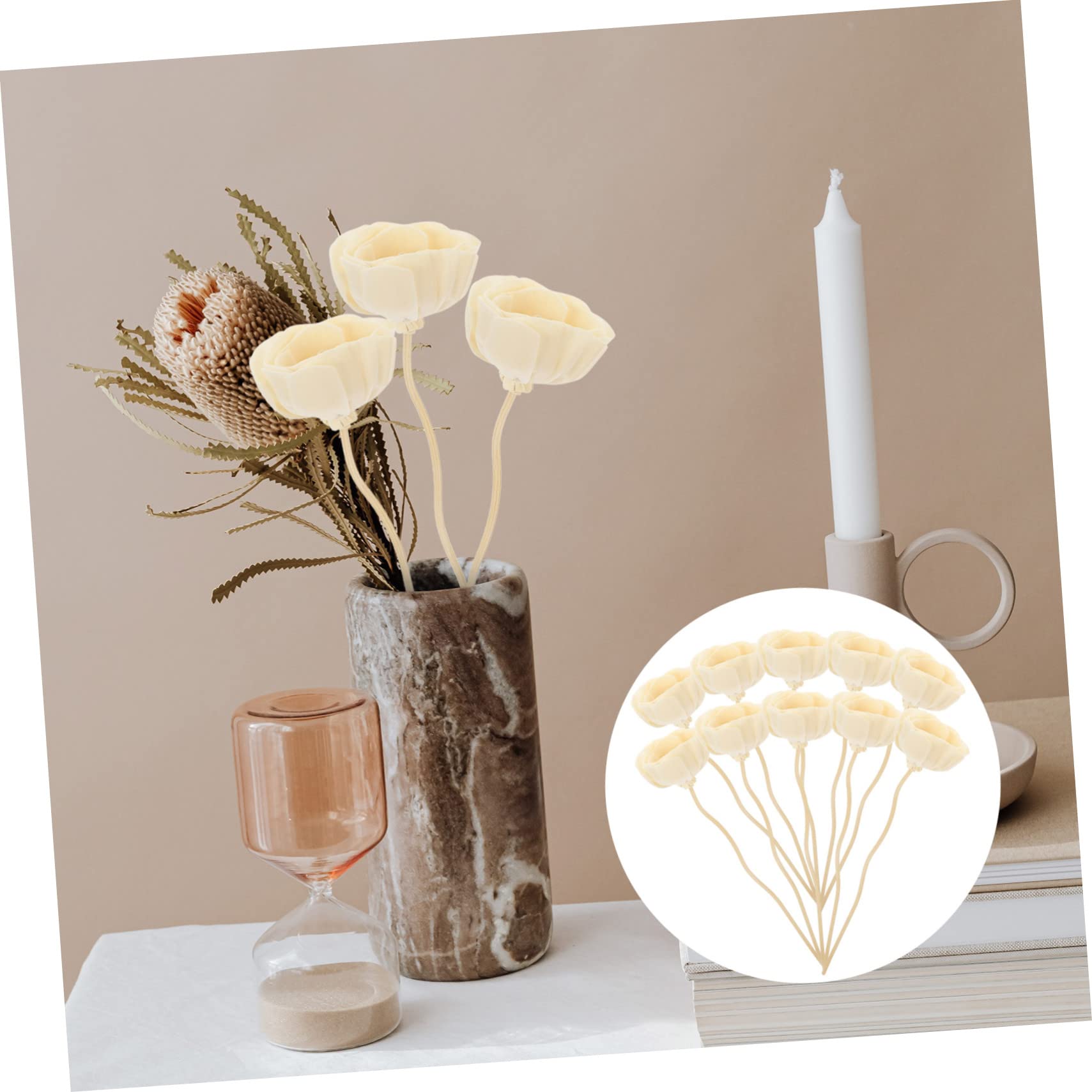 40stücke Diffuser Stäbchen Aus Kunstblumen Für Ätherische Öle Dekorative Diffuser Sticks Für Zuhause Und Büro Für Aromatherapie Und Raumduft