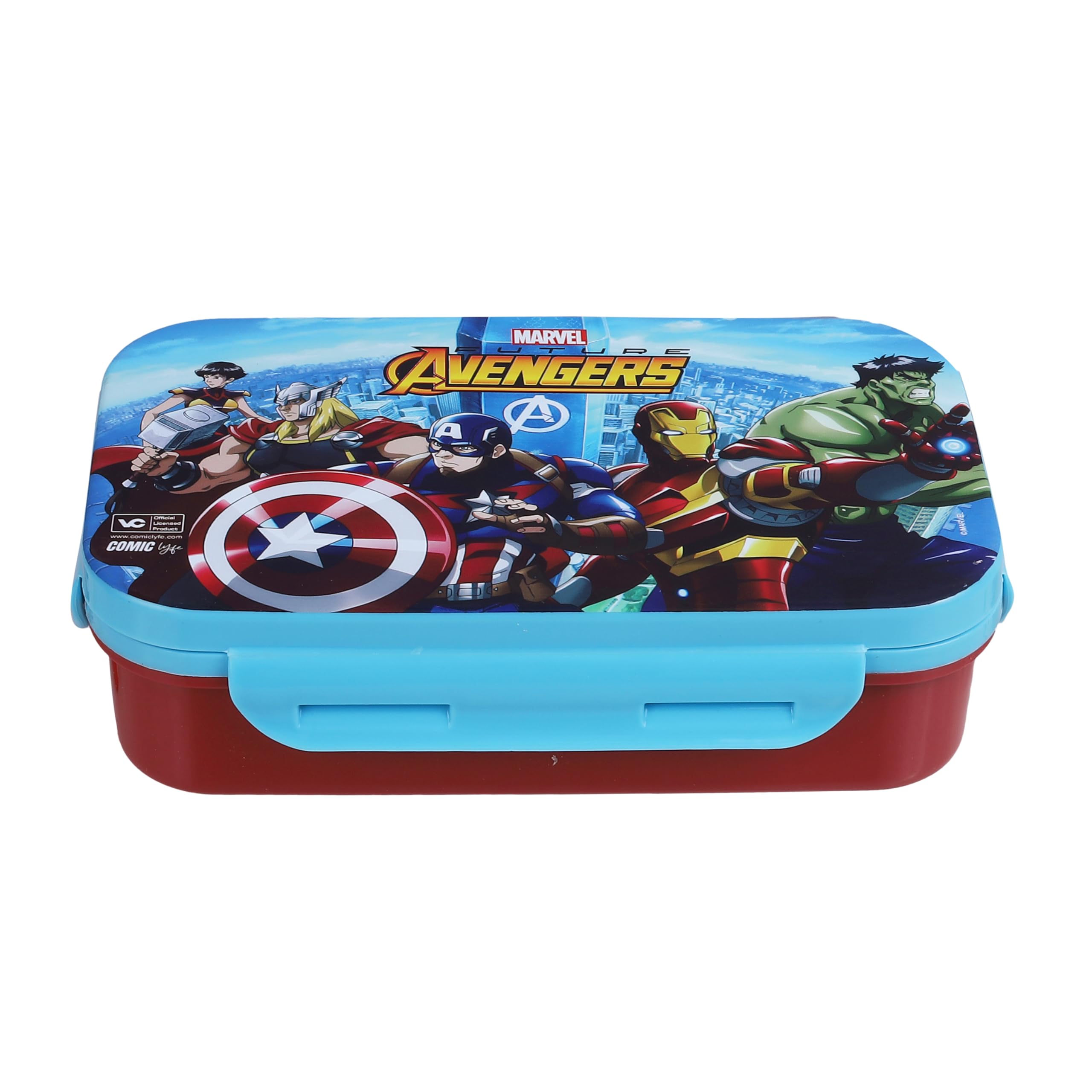 Marvel Avengers Hero Kids Lunch Box Red & Sky Blue Food Container- AZ1023-image-34