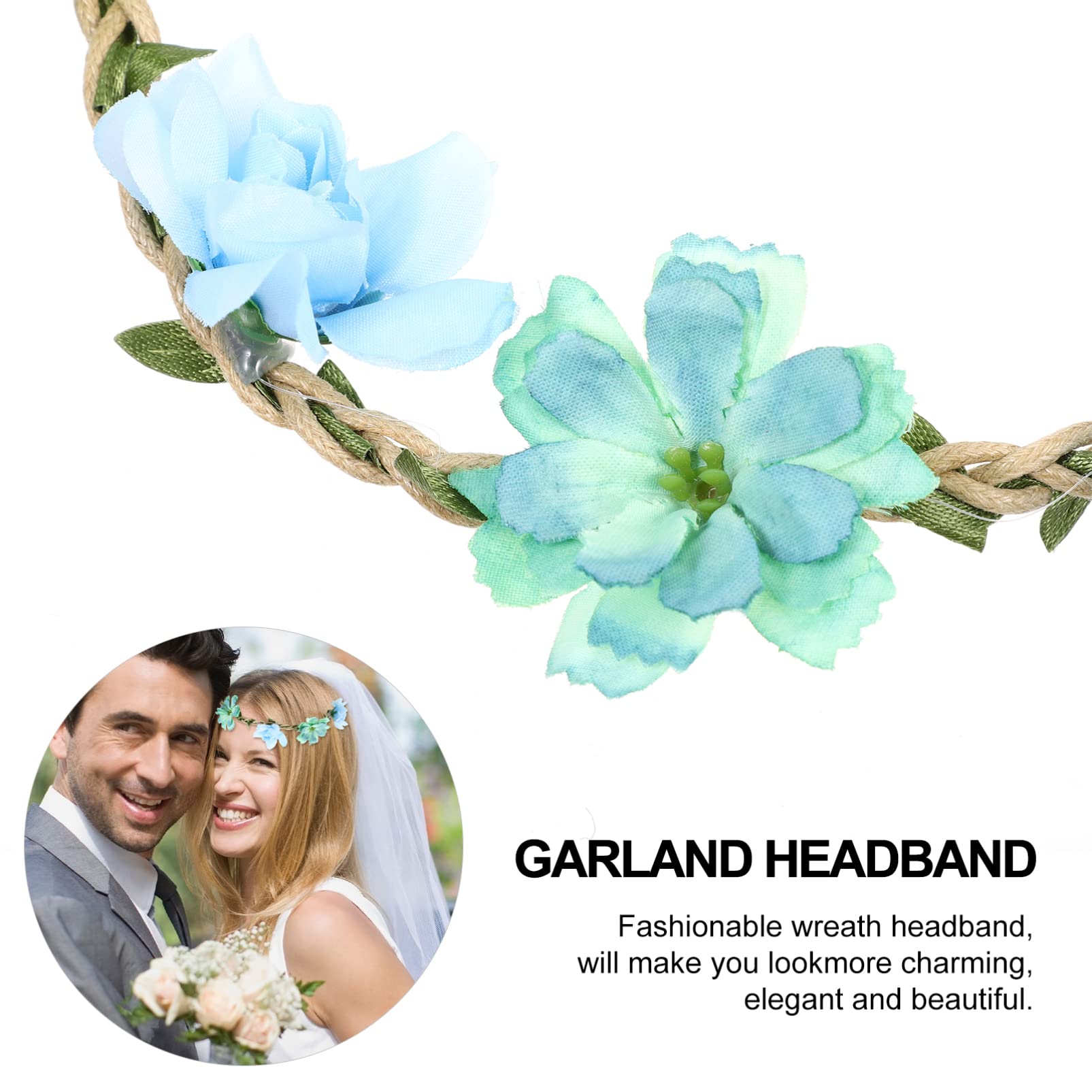 LALAFINA Sets Elegantes Blumenstirnband Realistische Blumenkrone Für Frauen Für Hochzeiten Fotografie Cosplay Halloween Pcs