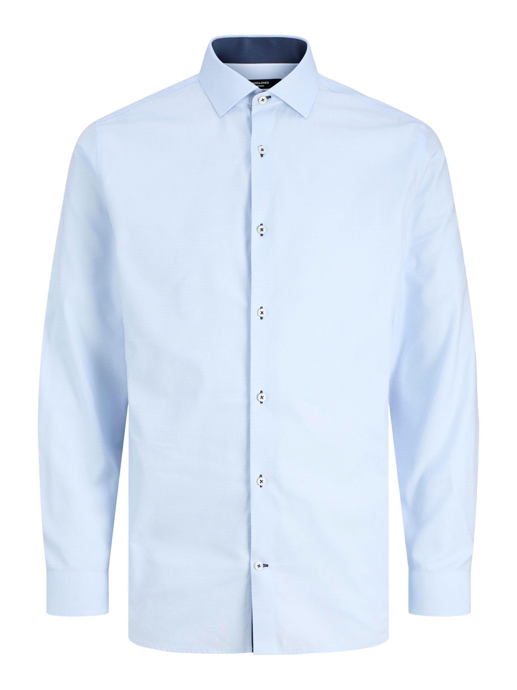 JACK & JONES Jprblaparker Detail L/S Shirt Noos, Cashmere Blue, M