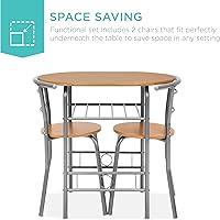 Vista 2 de Best Choice Products - Conjunto de mesa redonda y sillas de madera