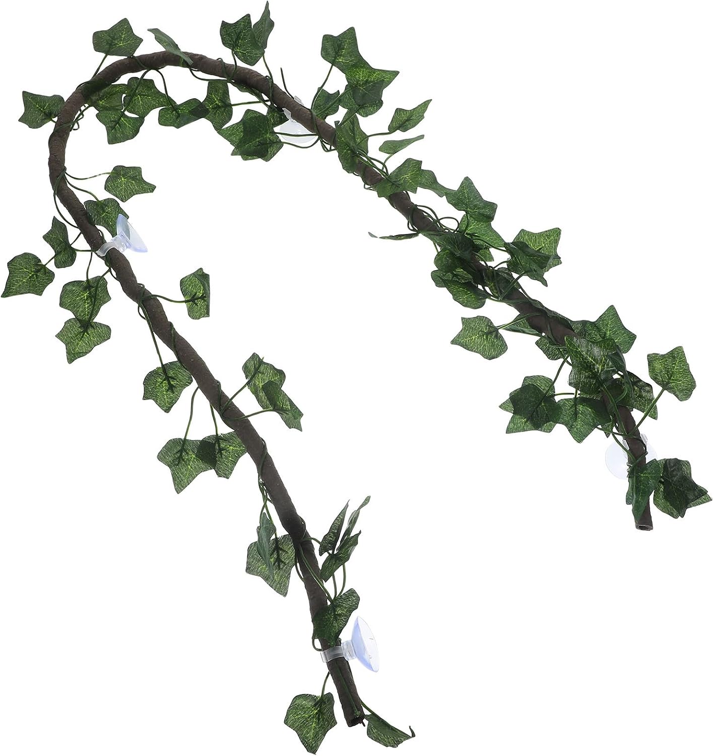 Rattan Strip for Reptile Jungle Vines with Suckers, DIY Curved Green Decor