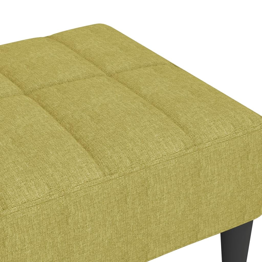 vidaXL Fußhocker, Sitzhocker Sitzbank mit gepolstertem Sitz, Polsterhocker Hocker für Wohnzimmer, Fußbank Fußablage, Modern, Grün Stoff