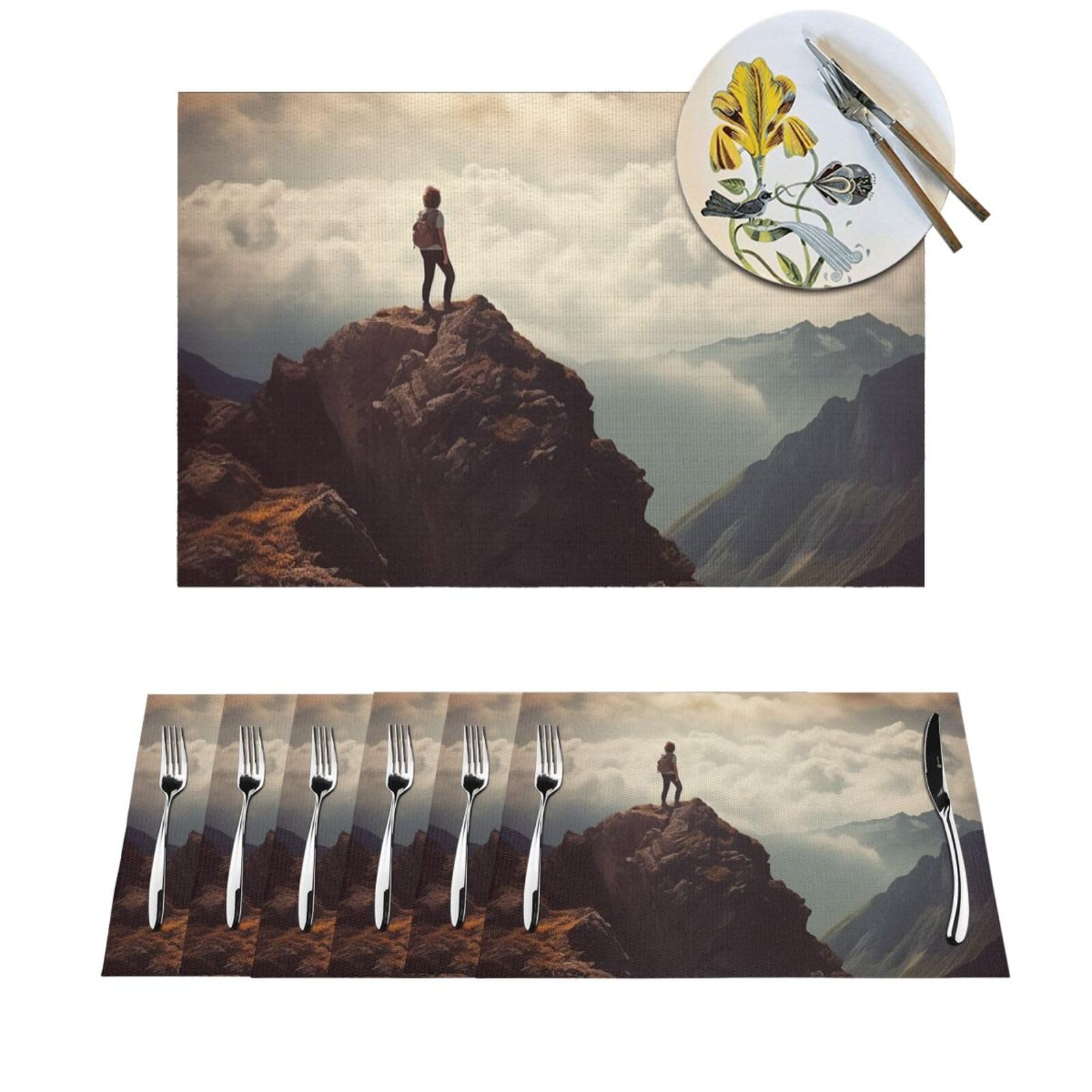 Sets de table tissés en PVC thermorésistants pour protéger le bois