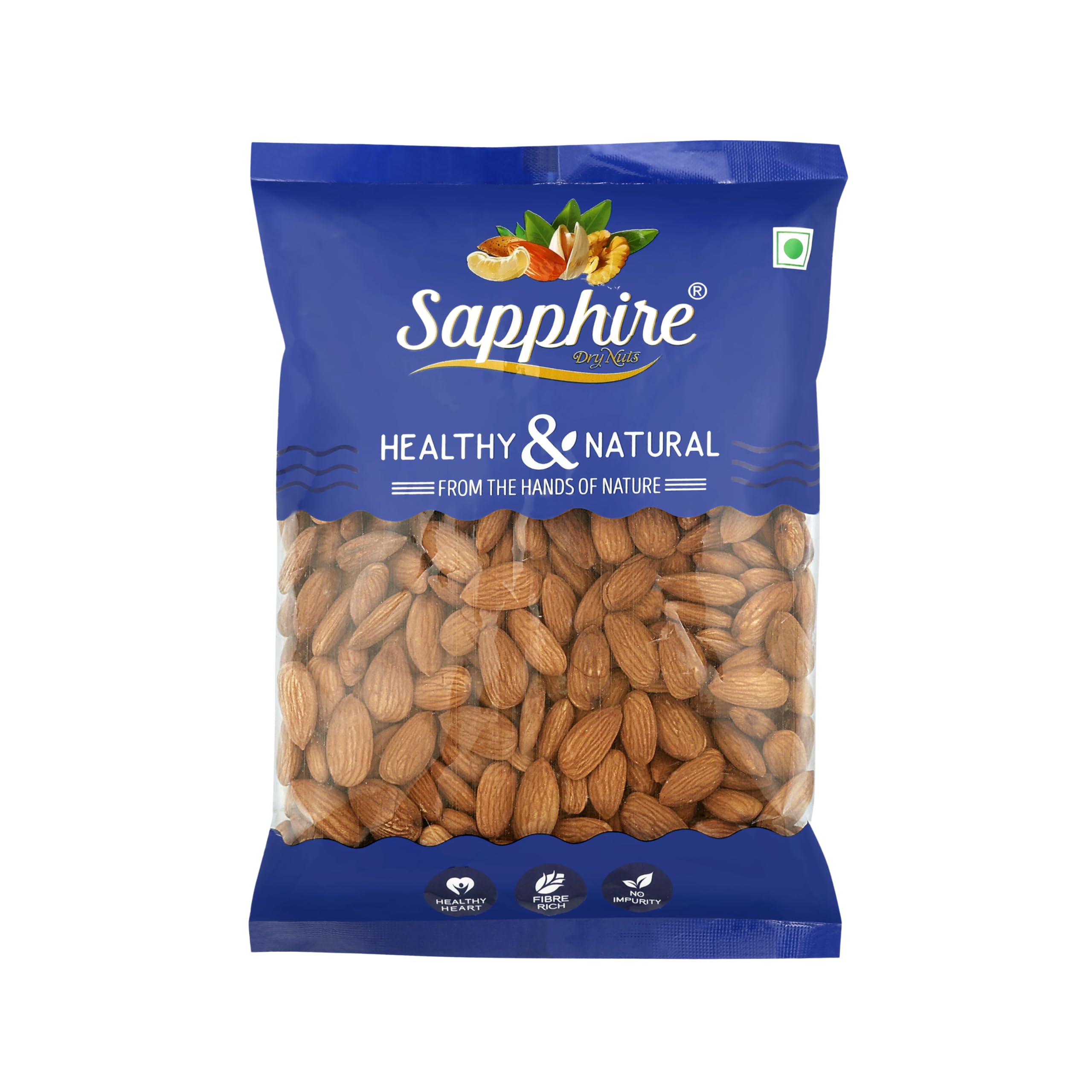 Sapphire Almonds California - 500gm | badam | High In Vitamins | High in Fiber & Boost Immunity | Whole Natural almonds badaam (B0CQYW2D4H) Amazon Price History, Amazon Price Tracker