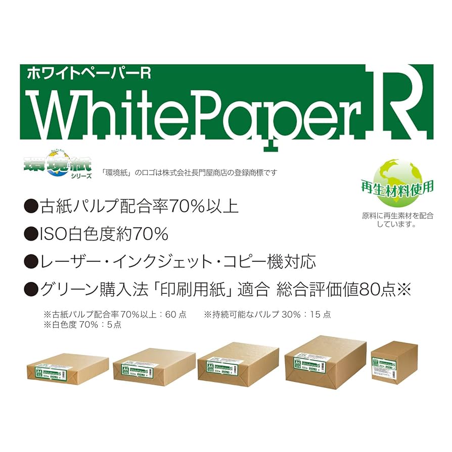 Amazon | グリーン購入法適合 長門屋商店 ホワイトペーパーR
