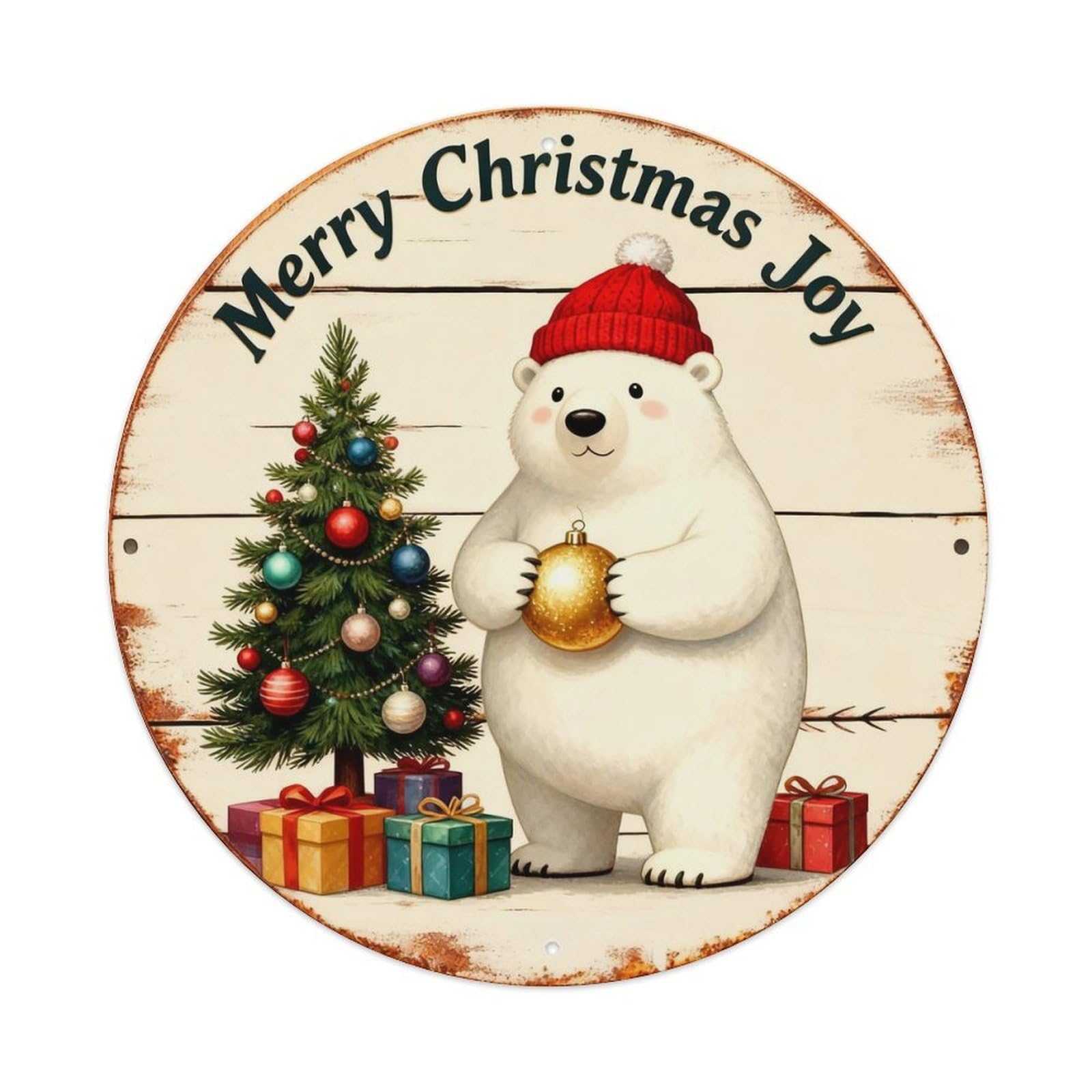 Merry Christmas Joy Sign Metal Tin Sign Plaque