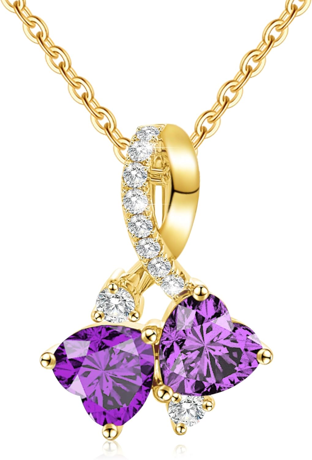 Valentines Day Gifts for Her, Birthday Gifts for Women Birthstone Necklace Teens Stocking Stuffers Dainty Gold Necklaces with 2 Birthstone Teen Girl Gifts Trendy Stuff Birthday Gift for Her Graduation Christmas Jewelry