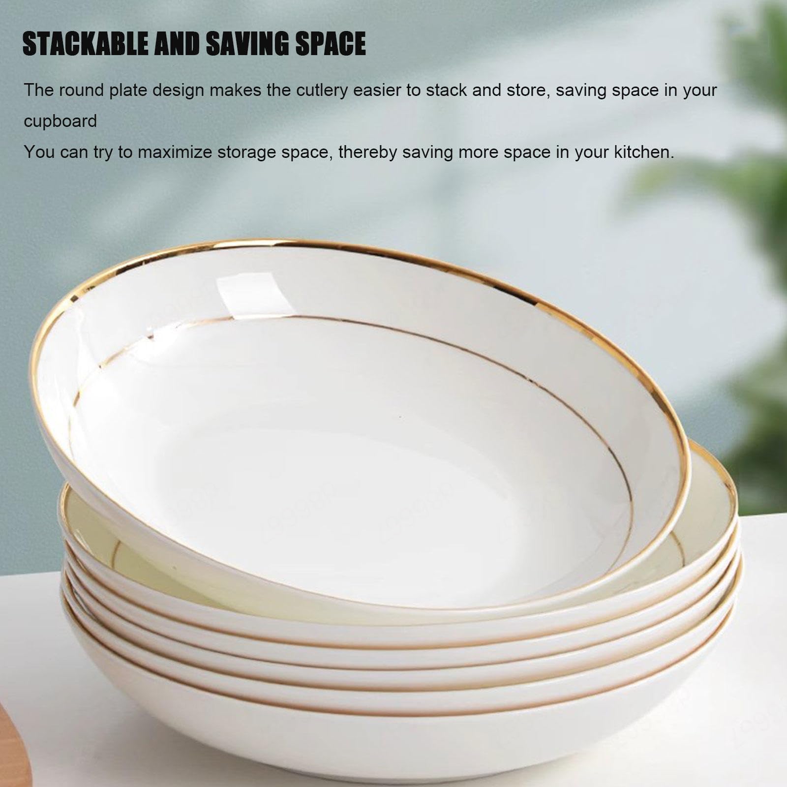 Amazon.co.jp: ゴールデンリム付き磁器ディナープレート（4枚セット