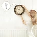 Extra Large Retro Wall Clock, Plumeet 16'' Non Ticking Classic Silent Vintage Wall Clocks Decorative Kitchen Living Room Bedroom - Battery Operated