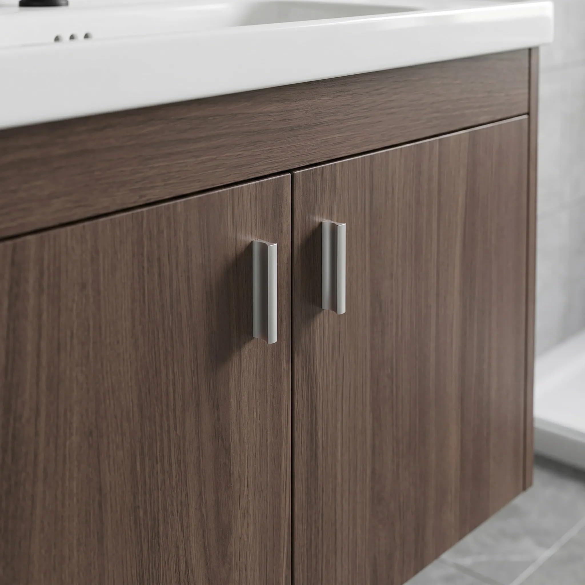 Rea - Zestaw Mebli Łazienkowych Z Umywalką Db66-70 70cm Brązowy - 51x70,5x34,5 cm