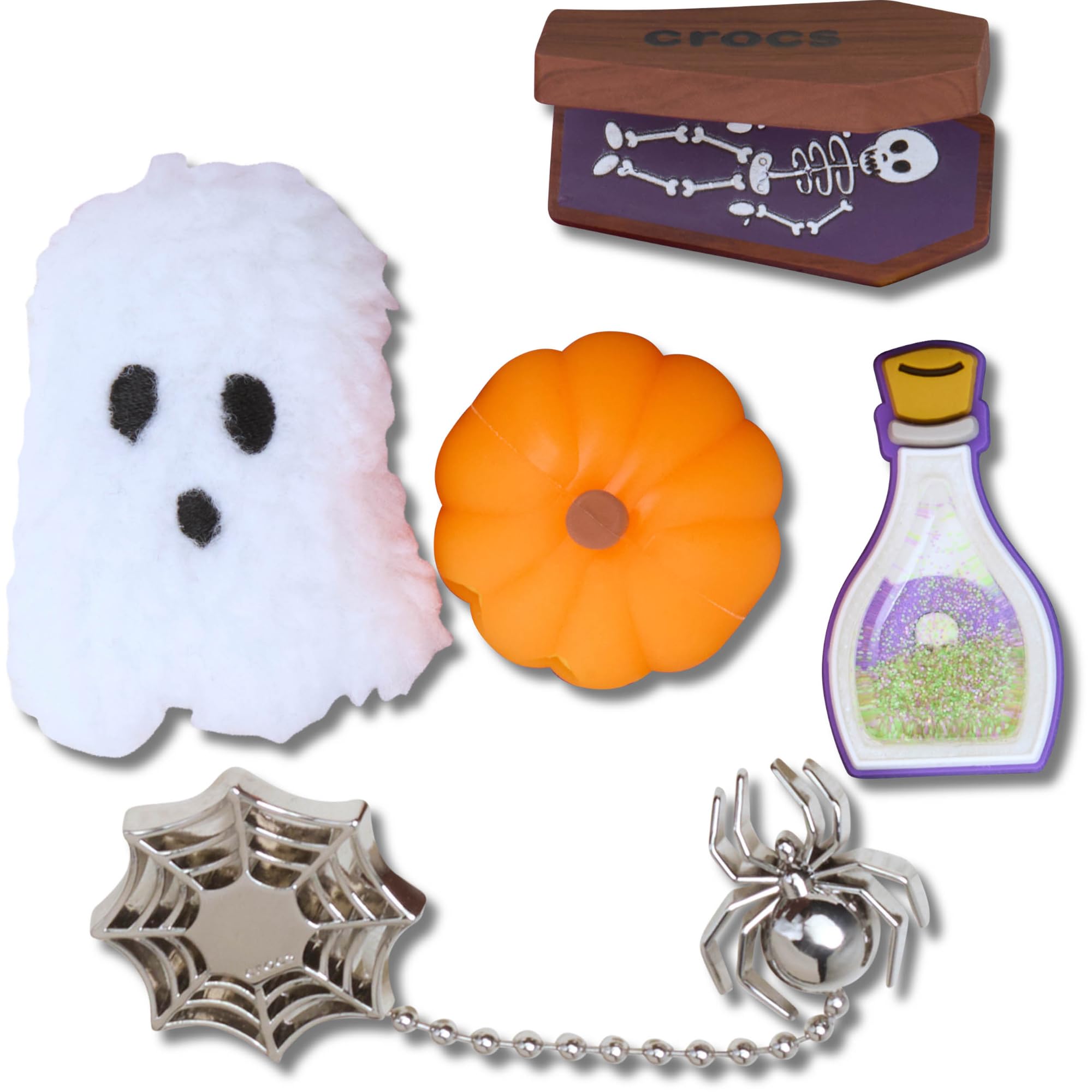 Crocs Unisex Kids Blanc Jibbitz Spooky Halloween (X5)