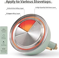 Vista 5 de LONFFERY Tetera para estufa, hervidor de té silbante de 2.5 cuartos de galón, con mango plegable de acero inoxidable de grado alimenticio