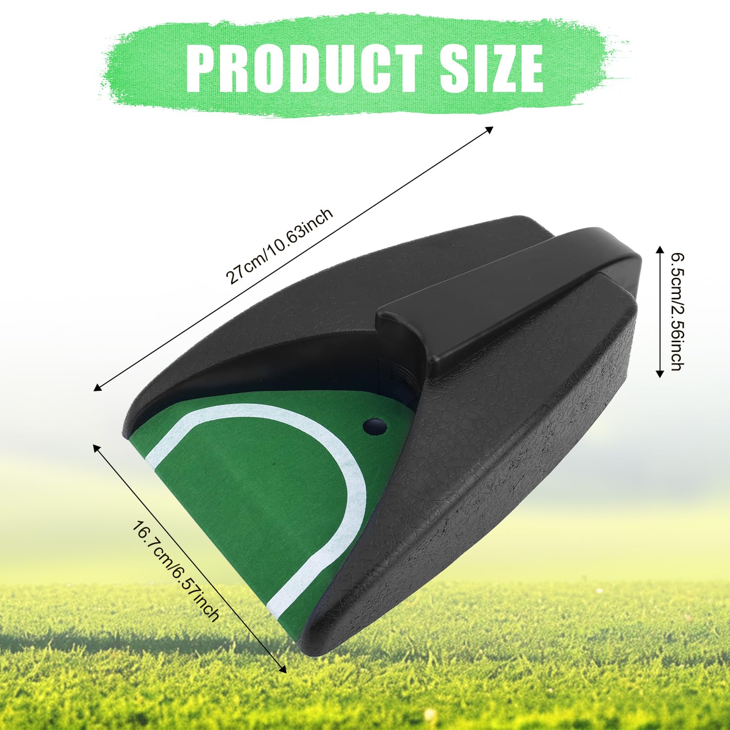 BTFO Golf Ball Return Putting Unit, Automatic Golf Ball Returner Putting Return Machine Battery-Powered (Not Included) for Indoor Outdoor Home Office Yard Practice