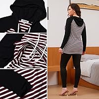 Vista 64 de GINKANA Sudadera con capucha para mujer, manga larga, lactancia materna, ropa casual