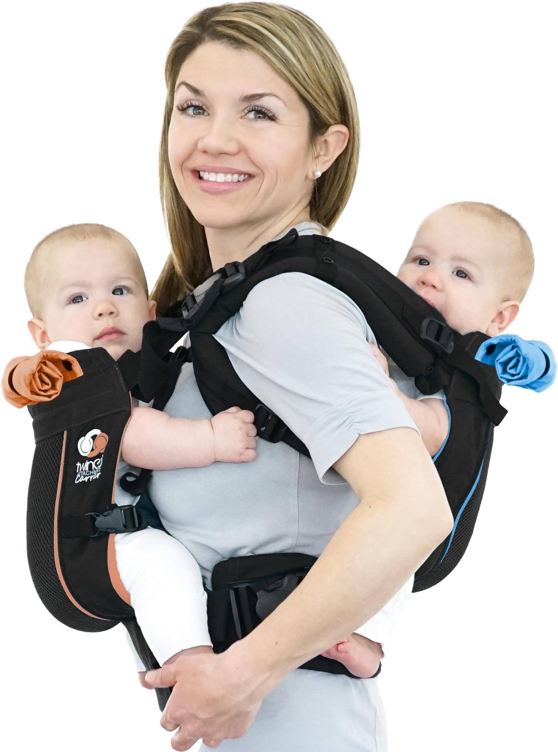 Carrier - Breathable Twin Baby Carrier that Separates into 2 Baby Carriers, Adjustable Twin Carriers for Babies and Toddlers (10-45 lbs), Fits Adults XS-XXL - Air Model, Classic Black