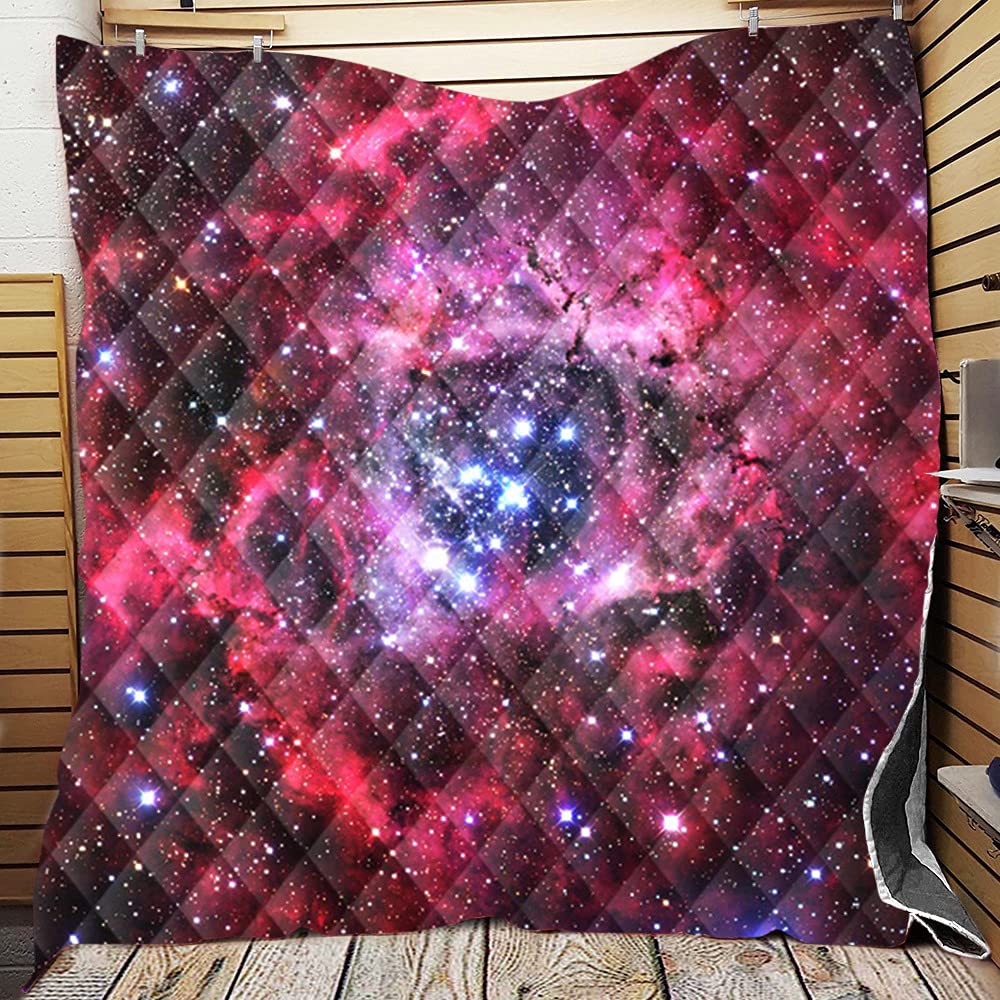 Chickwin-Shop Starry Sky 5 Chickwin Bedspreads Quilted 3D Pattern Patchwork Quilts Sofa Bed Throws Blankets Coverlet For All Season Microfiber Quilt Super King Size Easy Care (,200X230cm)