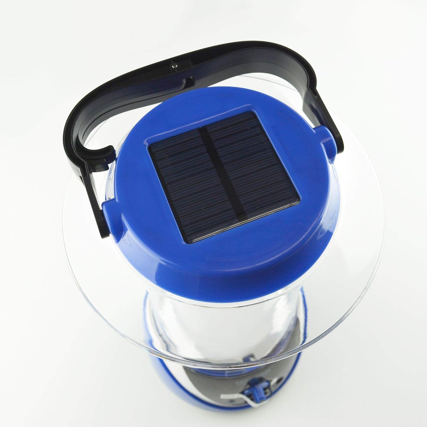 Ludger EL-536USV Power and Light Electric/Solar Panel Rechargeable Emergency Camping Light Lantern with Dimmer Switch, Survival Gear and Equipment, Blue