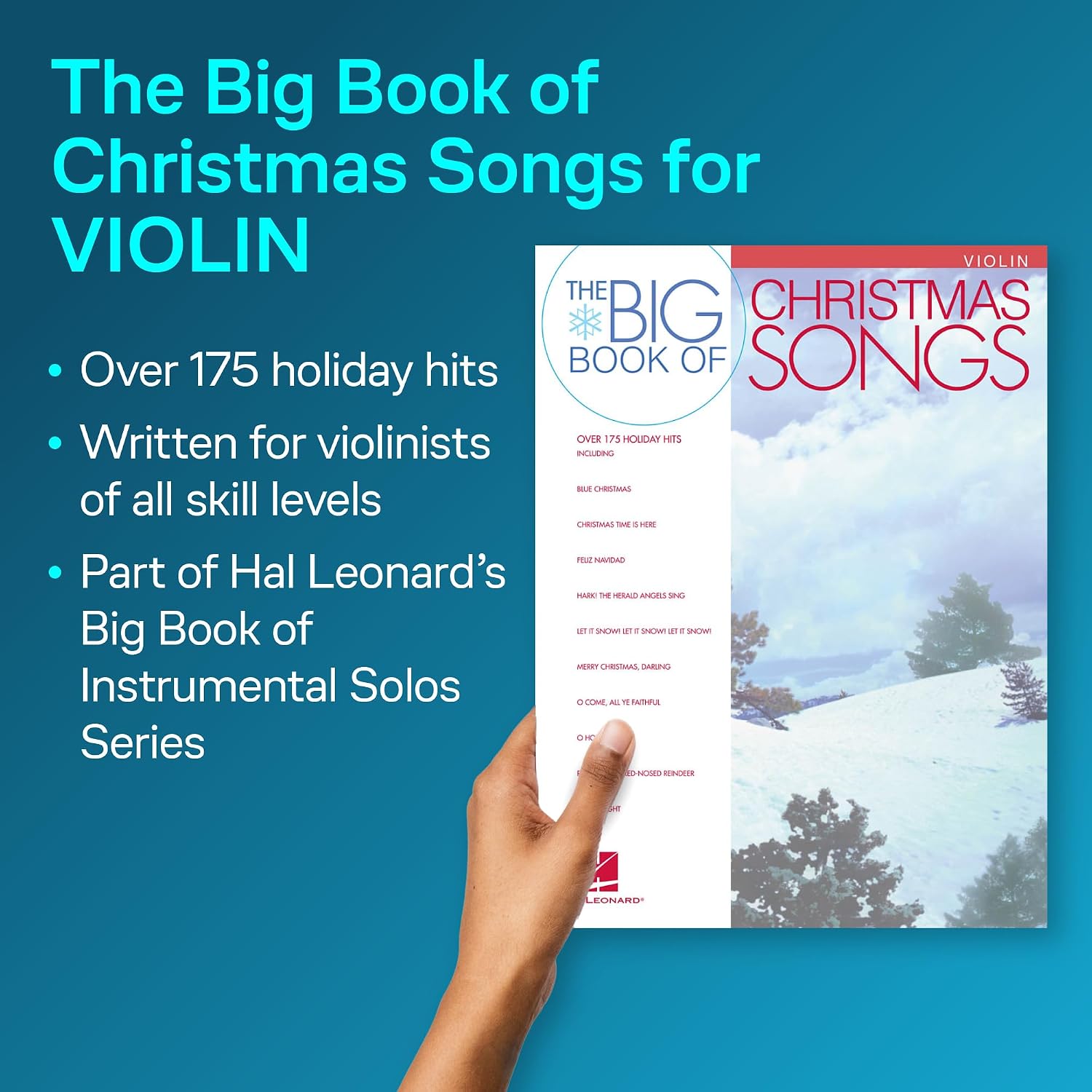 Big Book of Christmas Songs – Violin Sheet Music Songbook | 140+ Holiday Classics | Includes Silent Night, Jingle Bells, Feliz Navidad, O Holy Night, All I Want for Christmas Is You