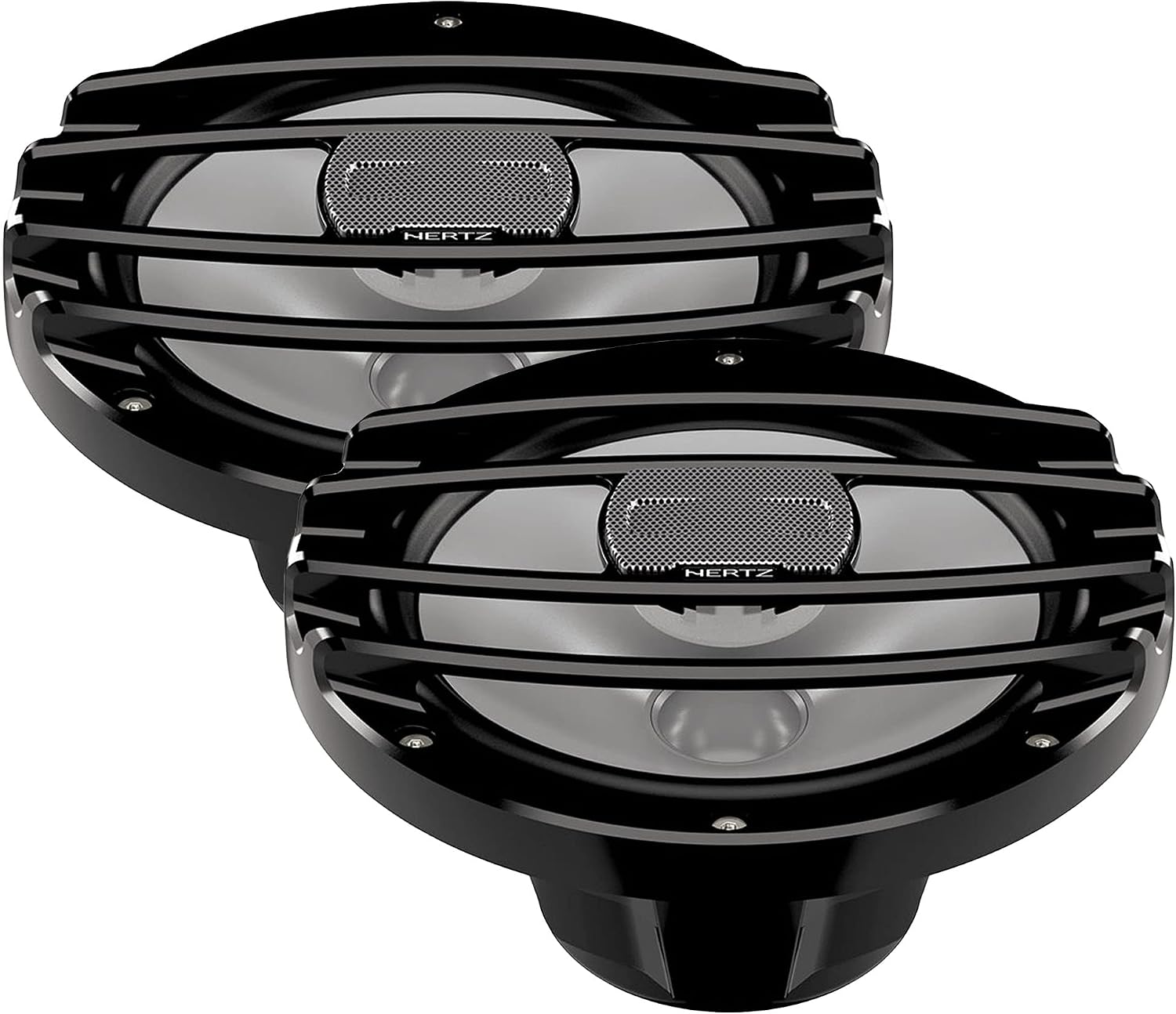 HERTZ HMX-8-S-LC 8 in. 4-Ohm Powersports Coaxial Speaker Set with RGB LED Lights(Pair)