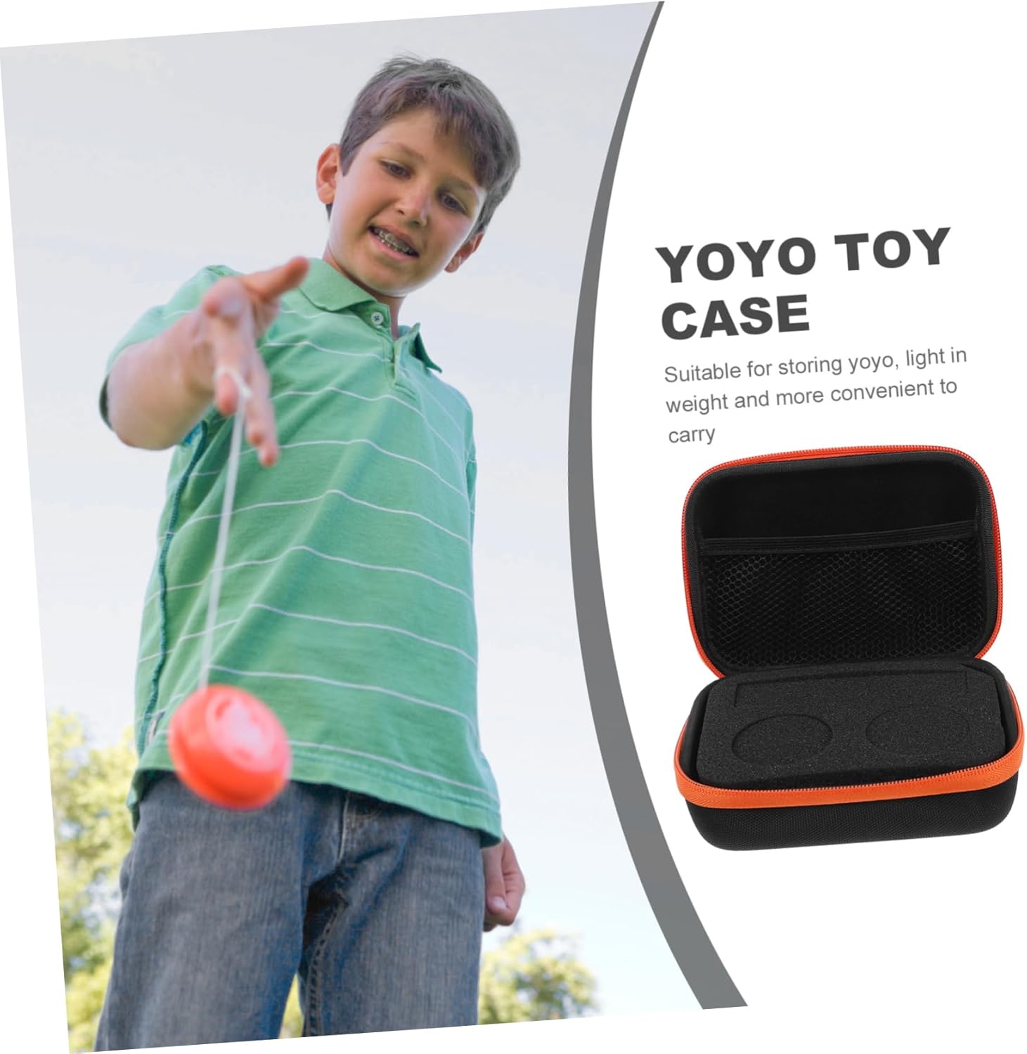 Toyvian 3pcs Storage Pouch for Yo-yo Portable Multi-Function Carrier Bag Zipper Design Lightweight and Yoyo Holder for Easy Organization and Travel