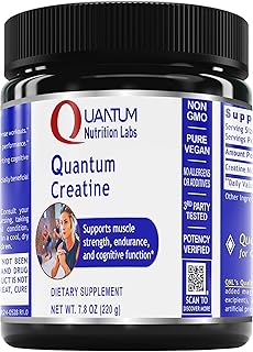 Quantum Nutrition Labs Quantum Creatine - Creatine Monohydrate Powder, Creatine Powder for Men, Women, Vegetarians, Unflavored Vegan Friendly Formula - 7.8 oz (40 Servings) - Buy now