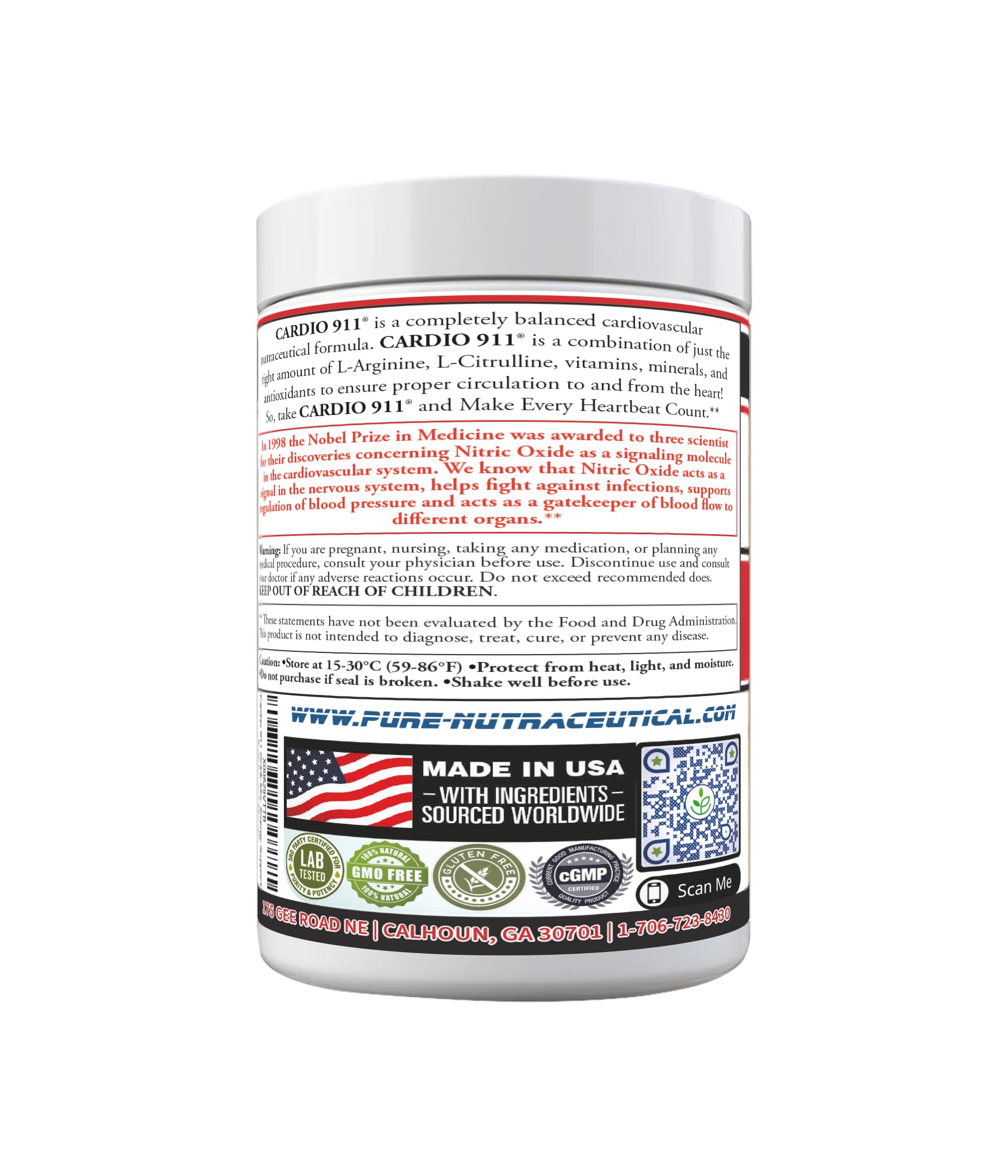 Nitric Oxide Heart & Circulation Support, Mango, 375g — Amazon image 4