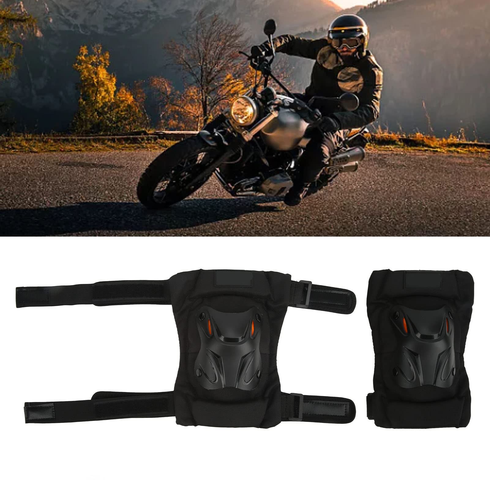 Aramox Protector de Codo de Motocicleta, 2 Piezas Protector de Codo de Motocicleta Engrosado Anticolisión Equipo de Seguridad de Conducción de Alta Resistencia para Scooter
