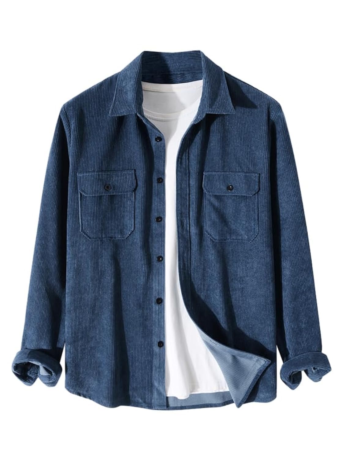 ZAFUL Unisex Plaid Flannel Shirt Jacket Button Down Long Sleeve Pocket Coat Outwear