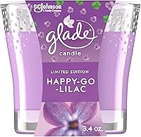 Vista 1 de Glade Tarro de velas, ambientador, Happy-Go-Lilac, 3.4 oz