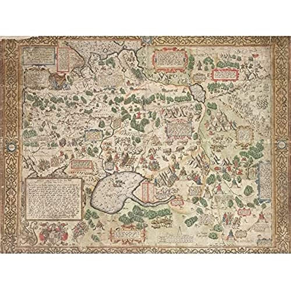 Jenkinson 1562 Karte Russland Moskau Tartary ungerahmt Wandbild Kunstdruck Poster Home Decor Premium