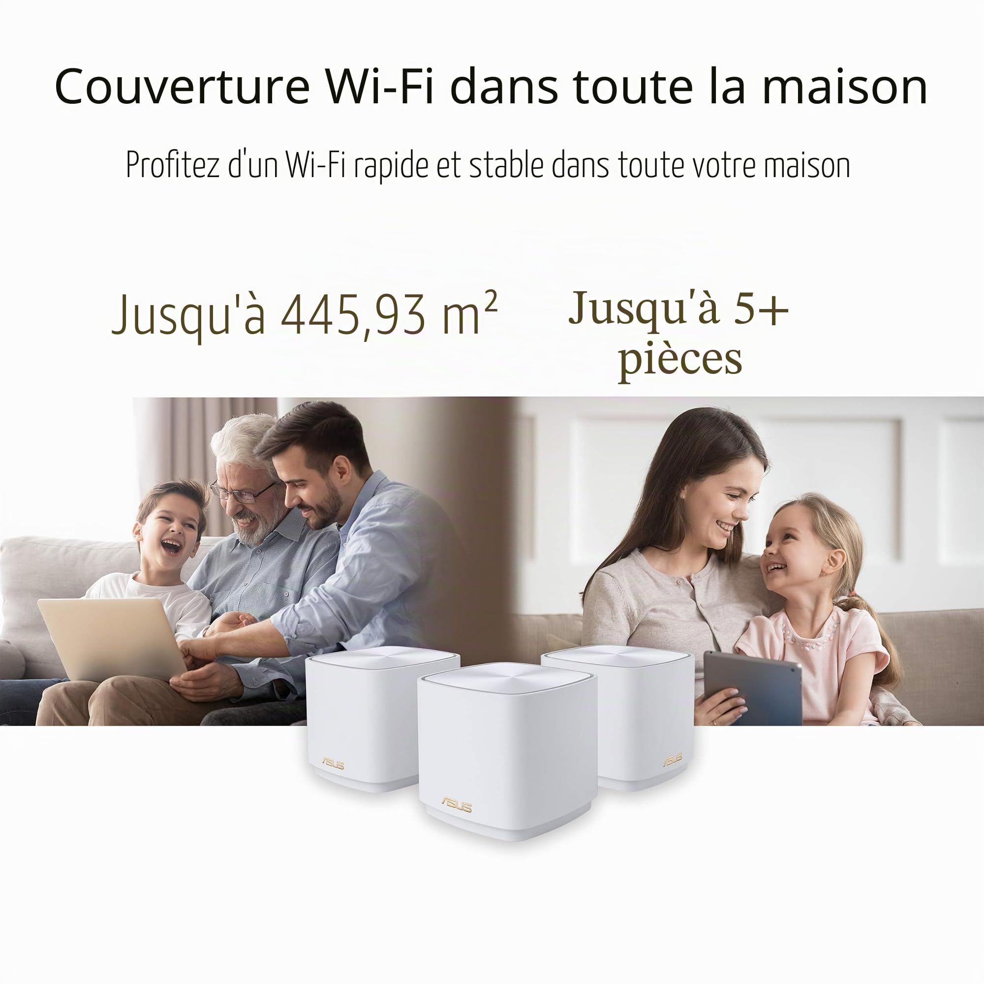 Asus - Routeur ZenWiFi Plus XD4 Blanc x3